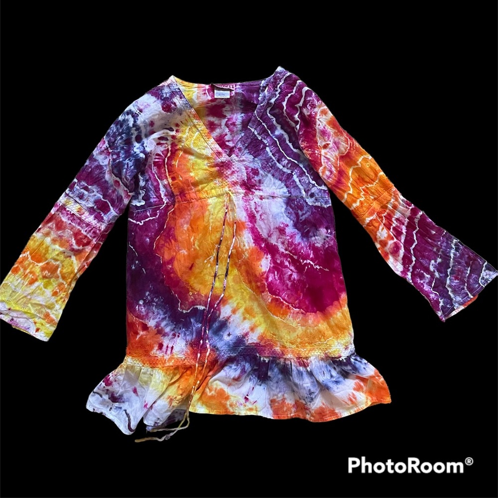 Tie dye mini dress medium